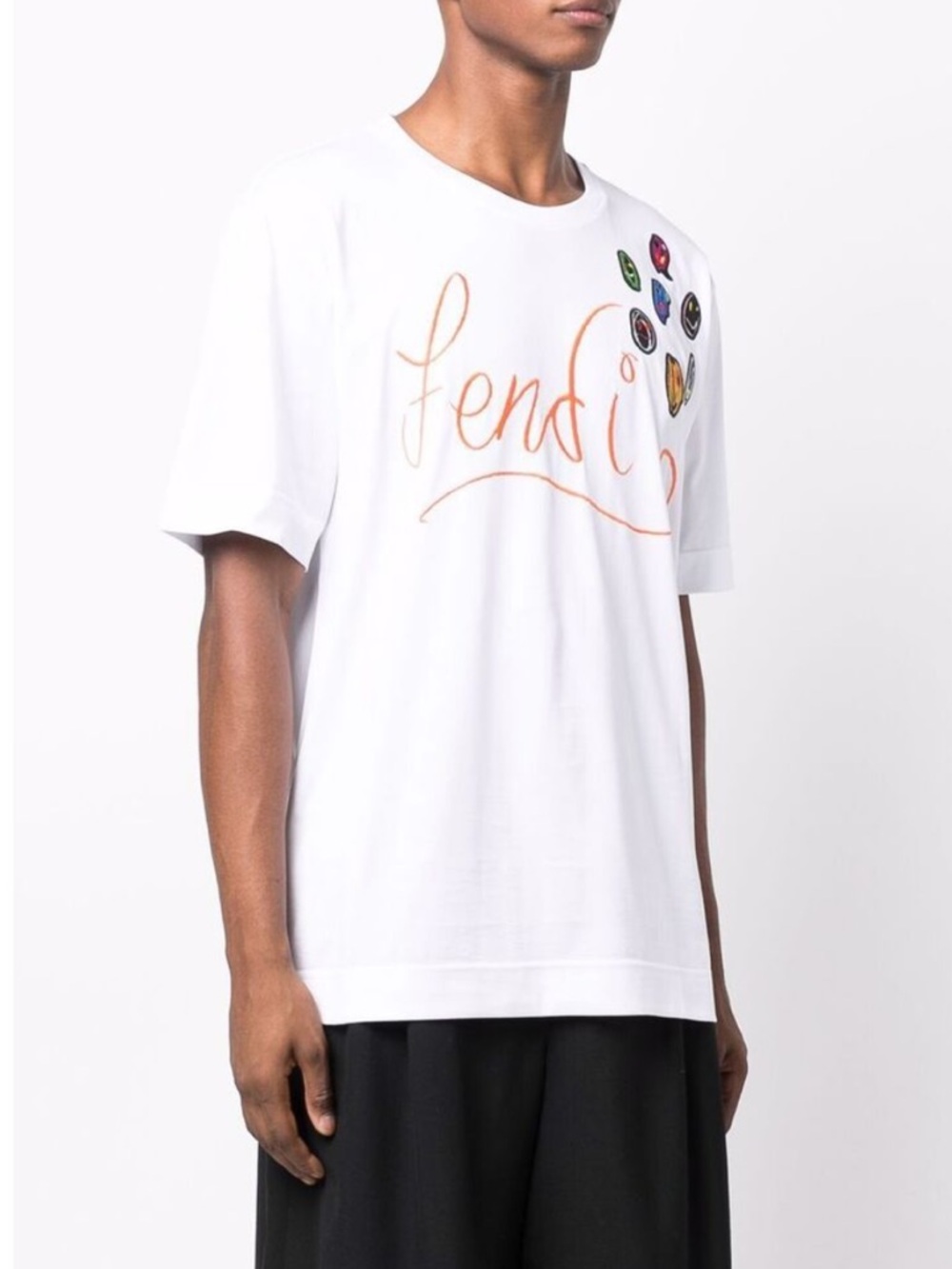 Mens Fendi Graffiti Print T-Shirt